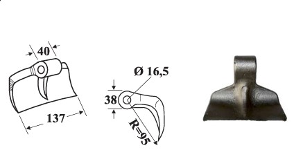 Молоток FP006F16 для мульчера